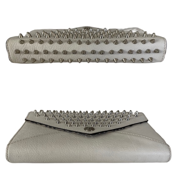 🎉Poshiversary SALE🎉Rebecca Minkoff Studded White Leather Crossbody Wallet - Picture 8 of 17